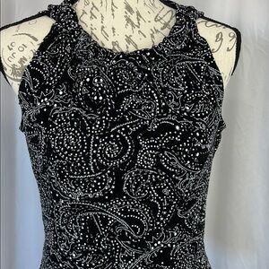 Metallic evening sleeveless top large